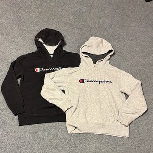 Champion Hoodies - Black & Light Gray
